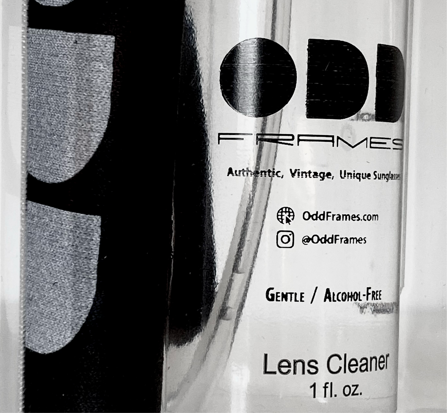 Lens cleaning spray (Alcohol-Free) and cloth, OddFrames