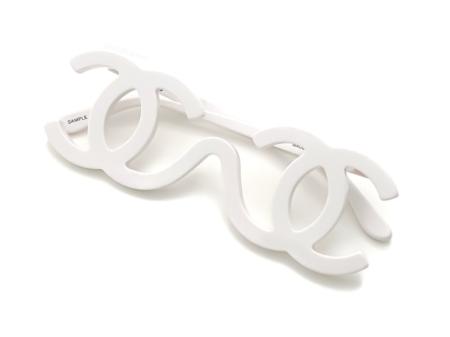 Chanel sunglasses rare vintage 1994 1990’s Runway Trish Goff and Eve Salvail logo cc Sample oddrrames Karl Lagerfeld