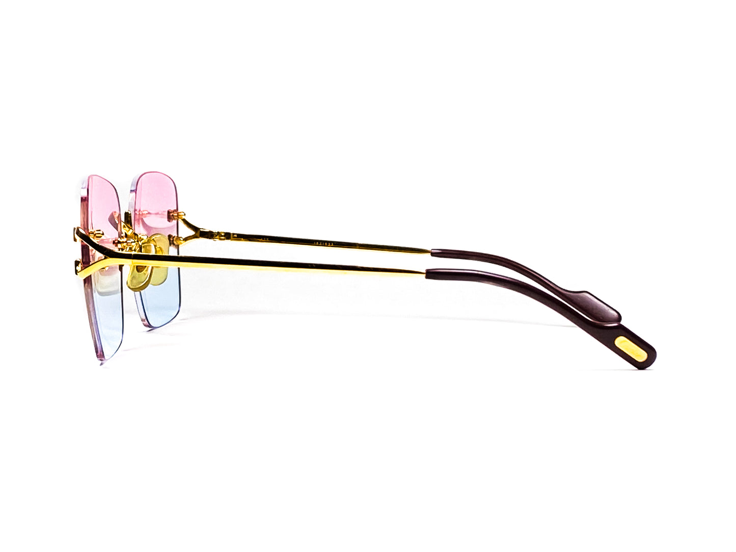 Cartier rimless 'C decor' squarish - 1990's