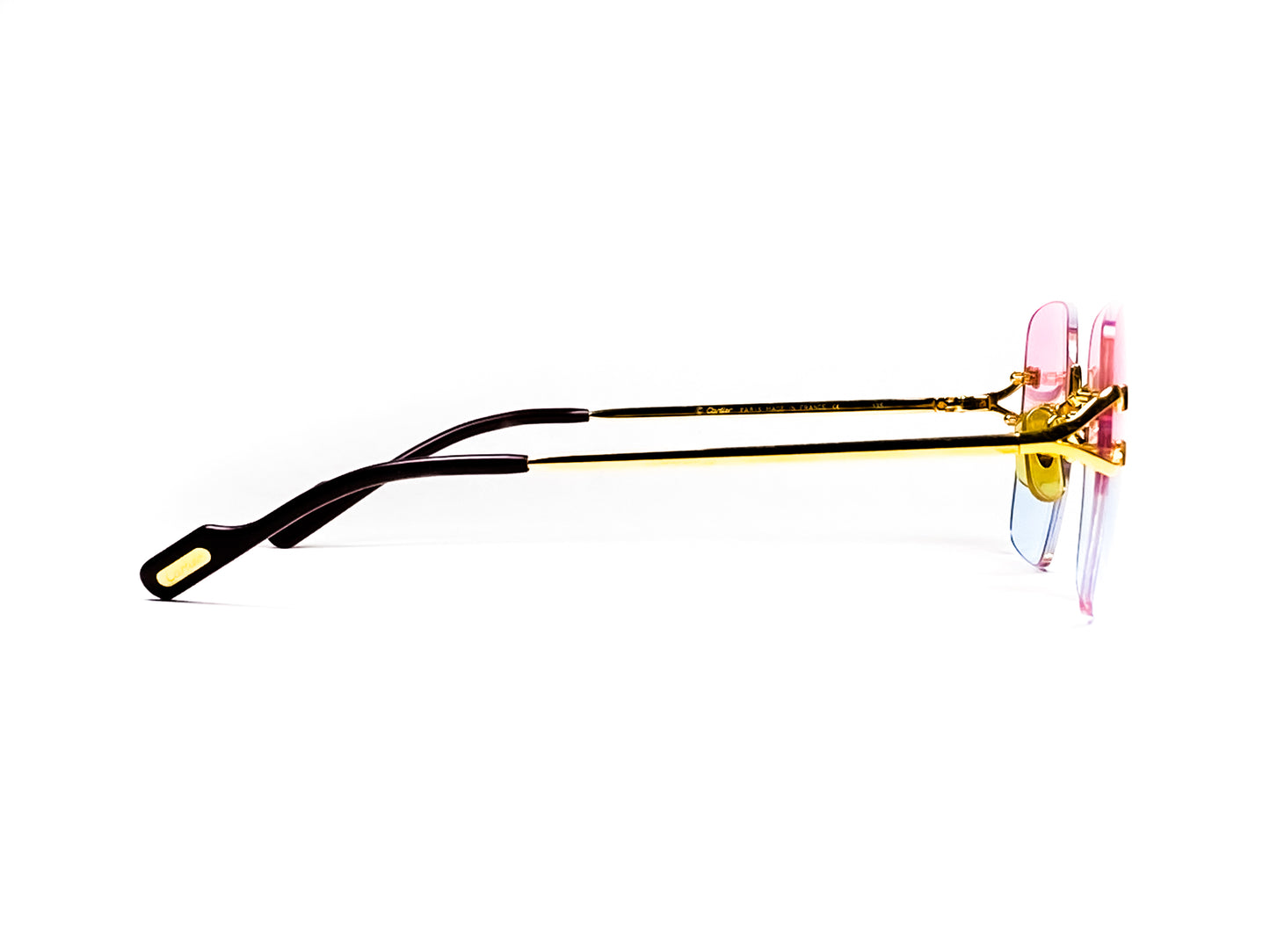 Cartier rimless 'C decor' squarish - 1990's