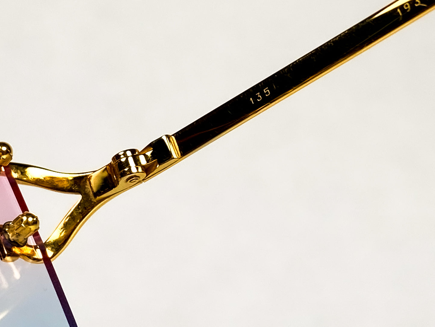 Cartier rimless 'C decor' squarish - 1990's
