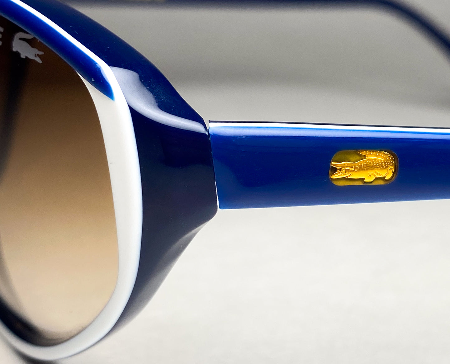 lacoste sunglasses vintage rare unique oddframes france logo gold rare