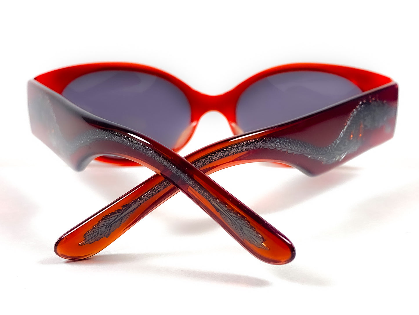 56-0021 jean paul gaultier sunglasses dragon vintage red jpg y2k rare unique haute couture avant garde runway