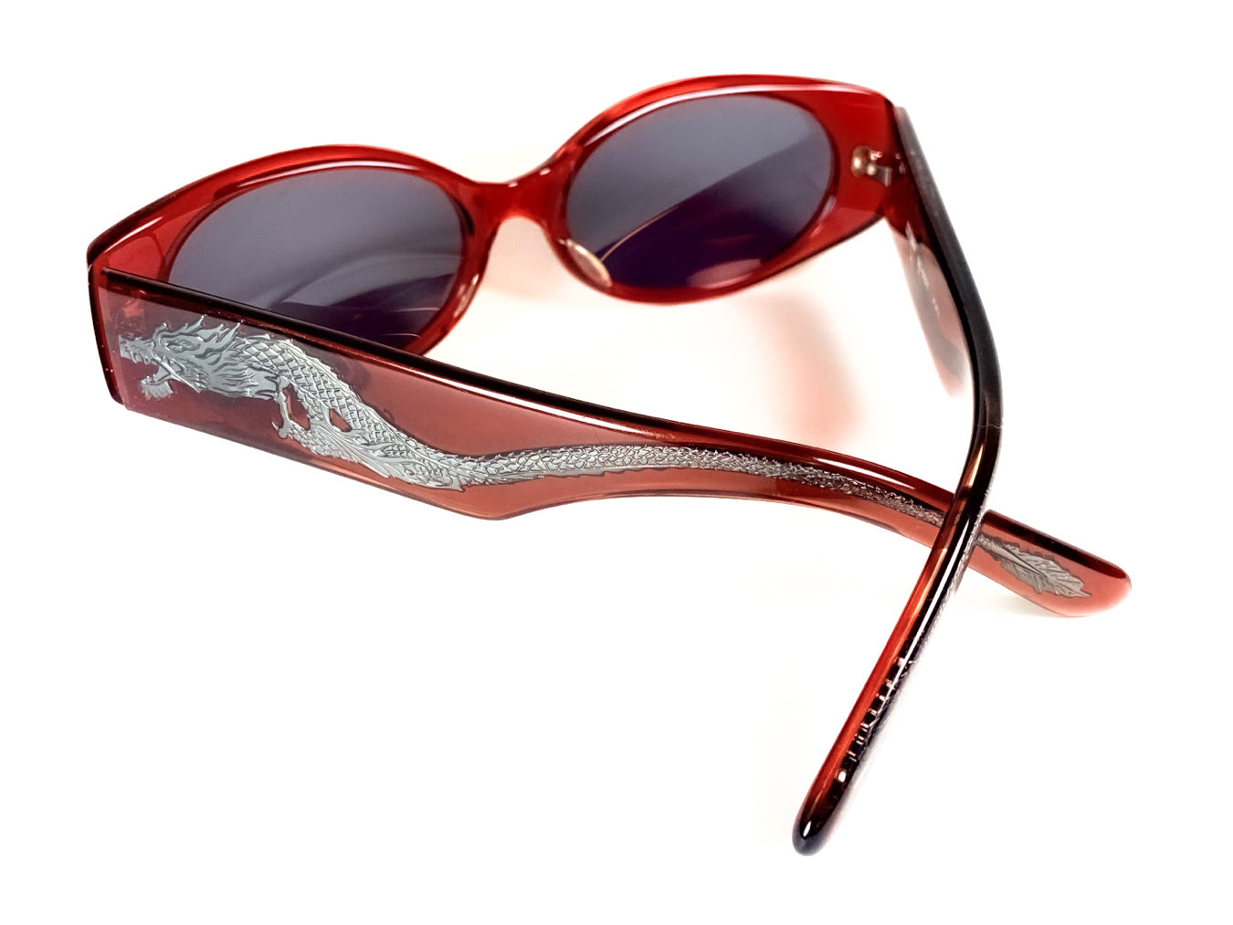 56-0021 jean paul gaultier sunglasses dragon vintage red jpg y2k rare unique haute couture avant garde runway