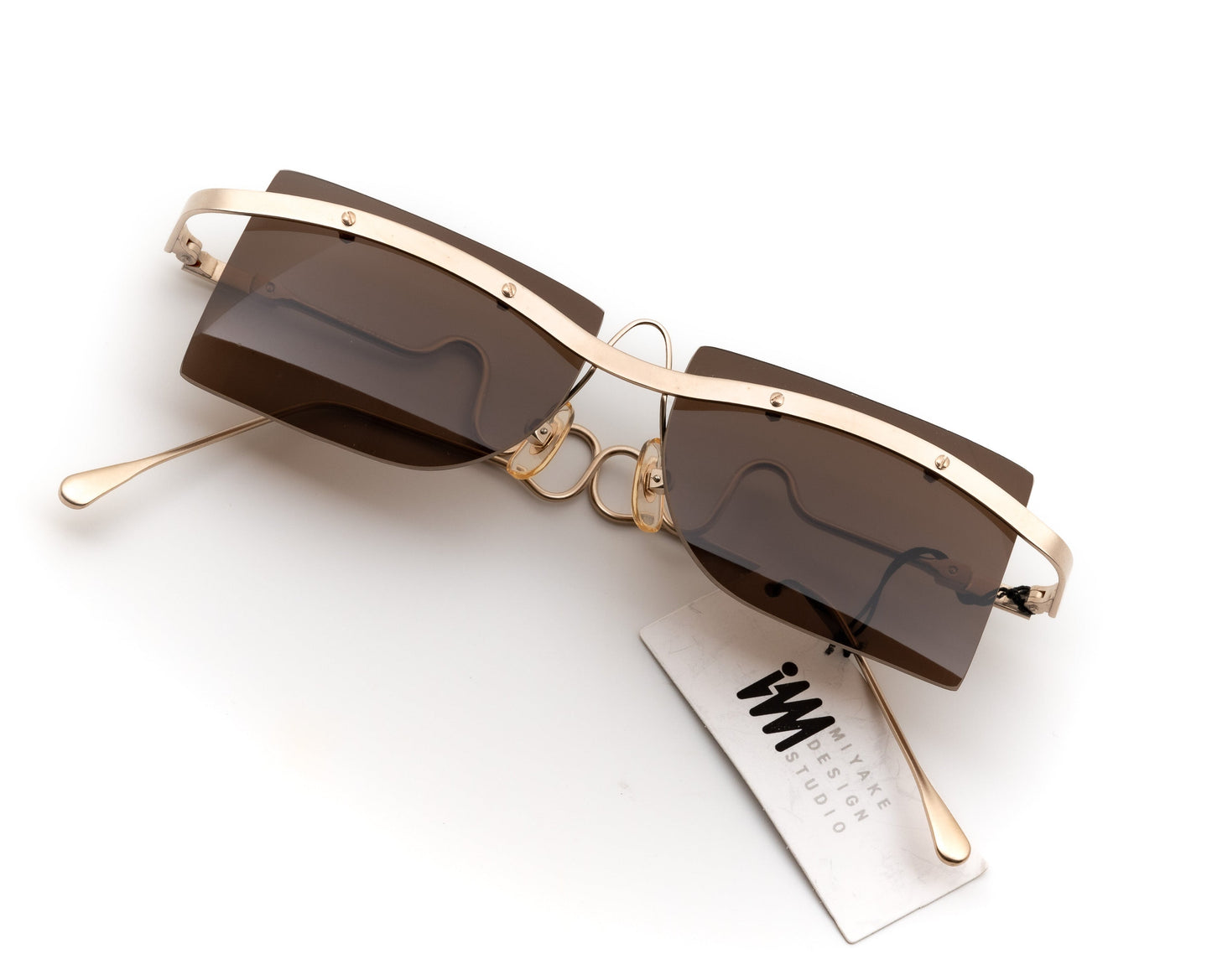 Issey Miyake - IM301 - 1990's gold oddframes unique rare japan vintage wave  gold mat