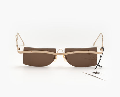 Issey Miyake - IM301 - 1990's gold oddframes unique rare japan vintage wave 