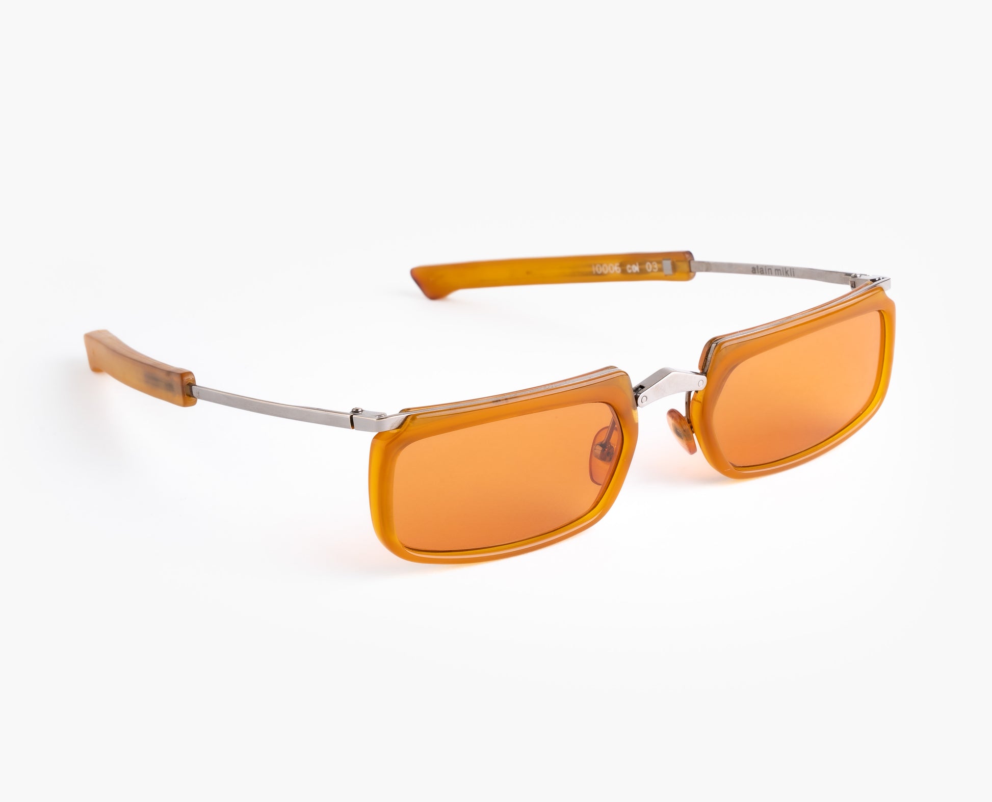 alain mikli issey miyake folding orange sunglasses 2000’s vintage oddframes rare