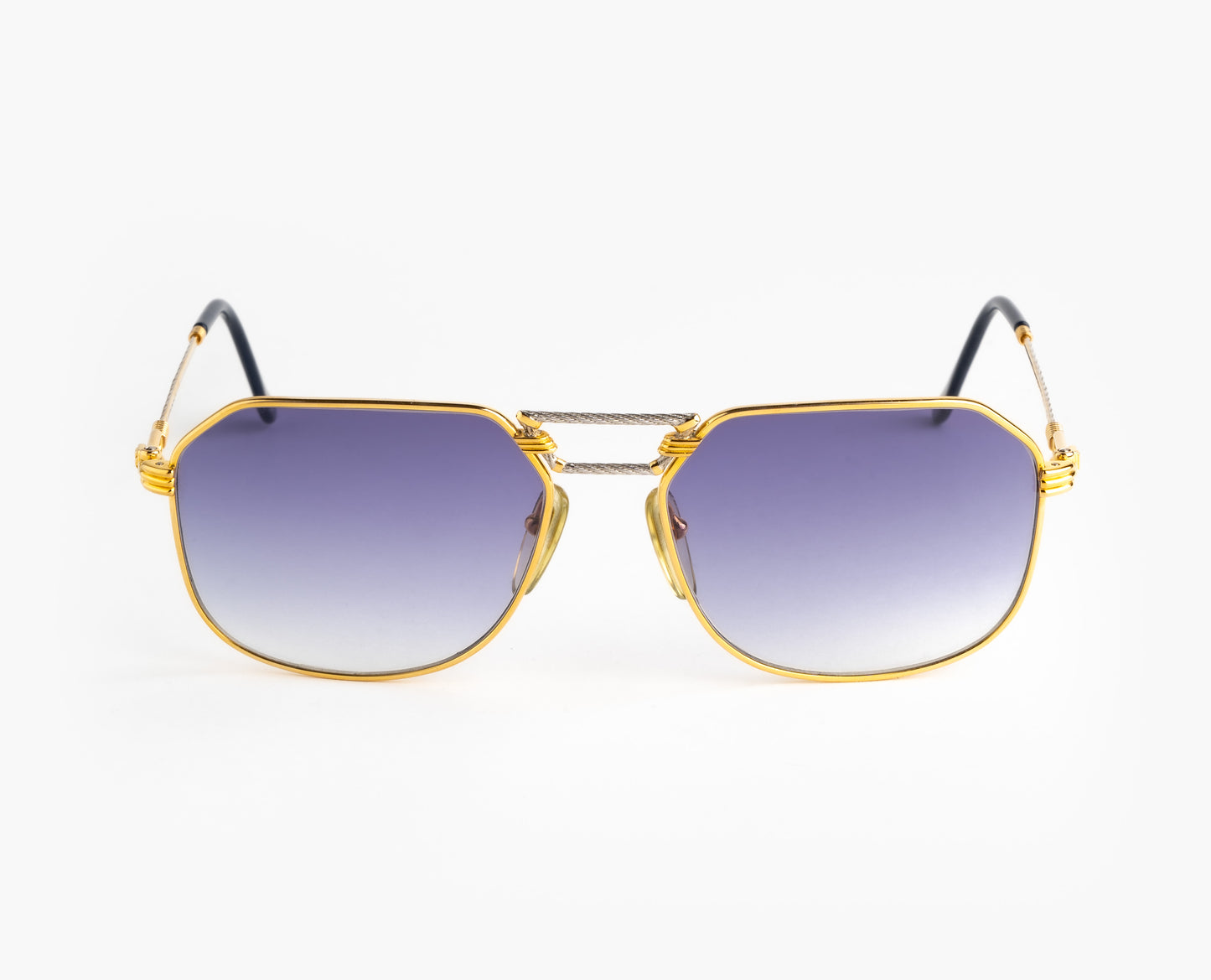 Fred lunettes made in france. purple sunglasses aviator rare vintage oddframes odd frames cable designer gold cap horn 1980s 80s