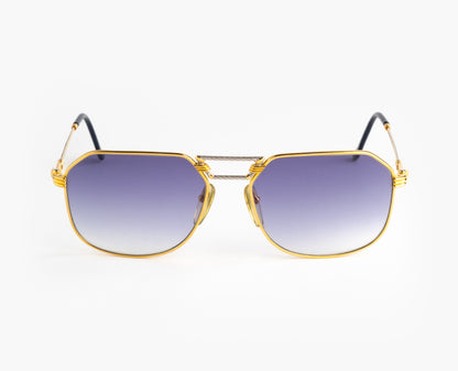 Fred lunettes made in france. purple sunglasses aviator rare vintage oddframes odd frames cable designer gold cap horn 1980s 80s