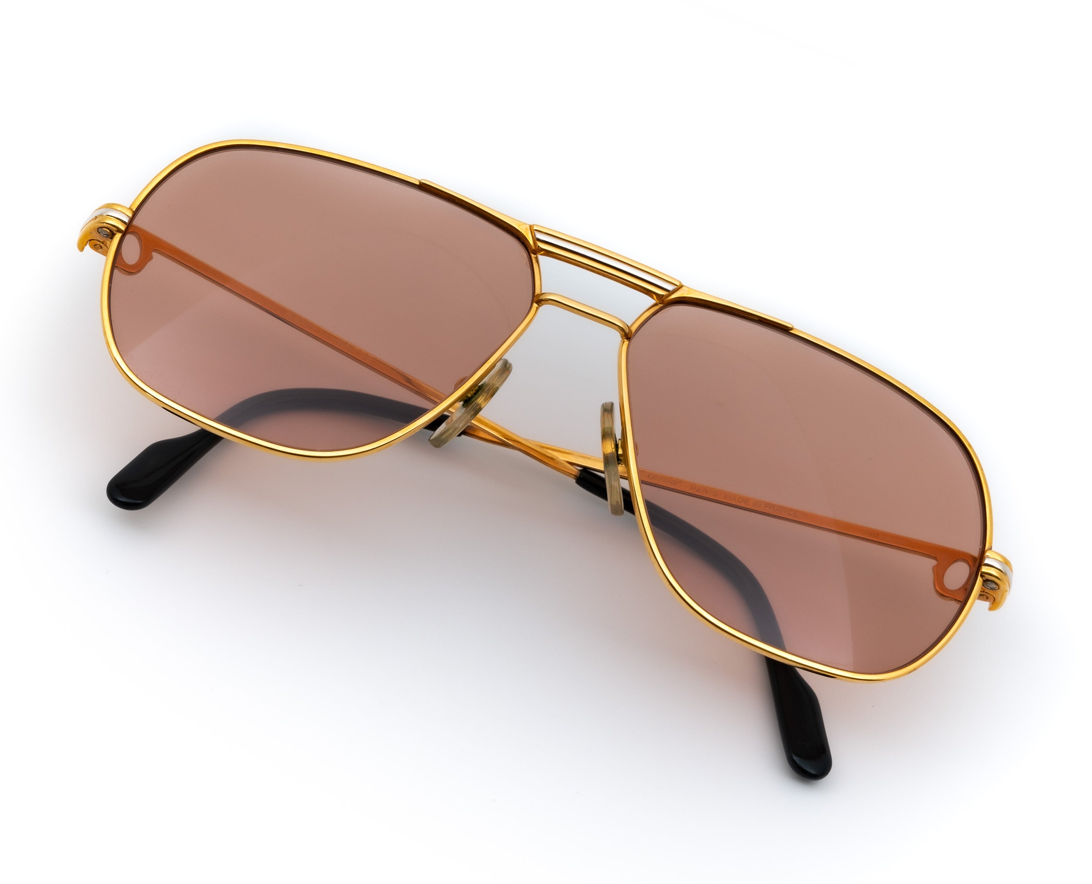 【断捨離】ヴィンテージ　カルティエ　1980s ヴァーティゴ サングラス CARTIER カルティエ ヴィンテージ 135b 53□22 ウッドテンプル