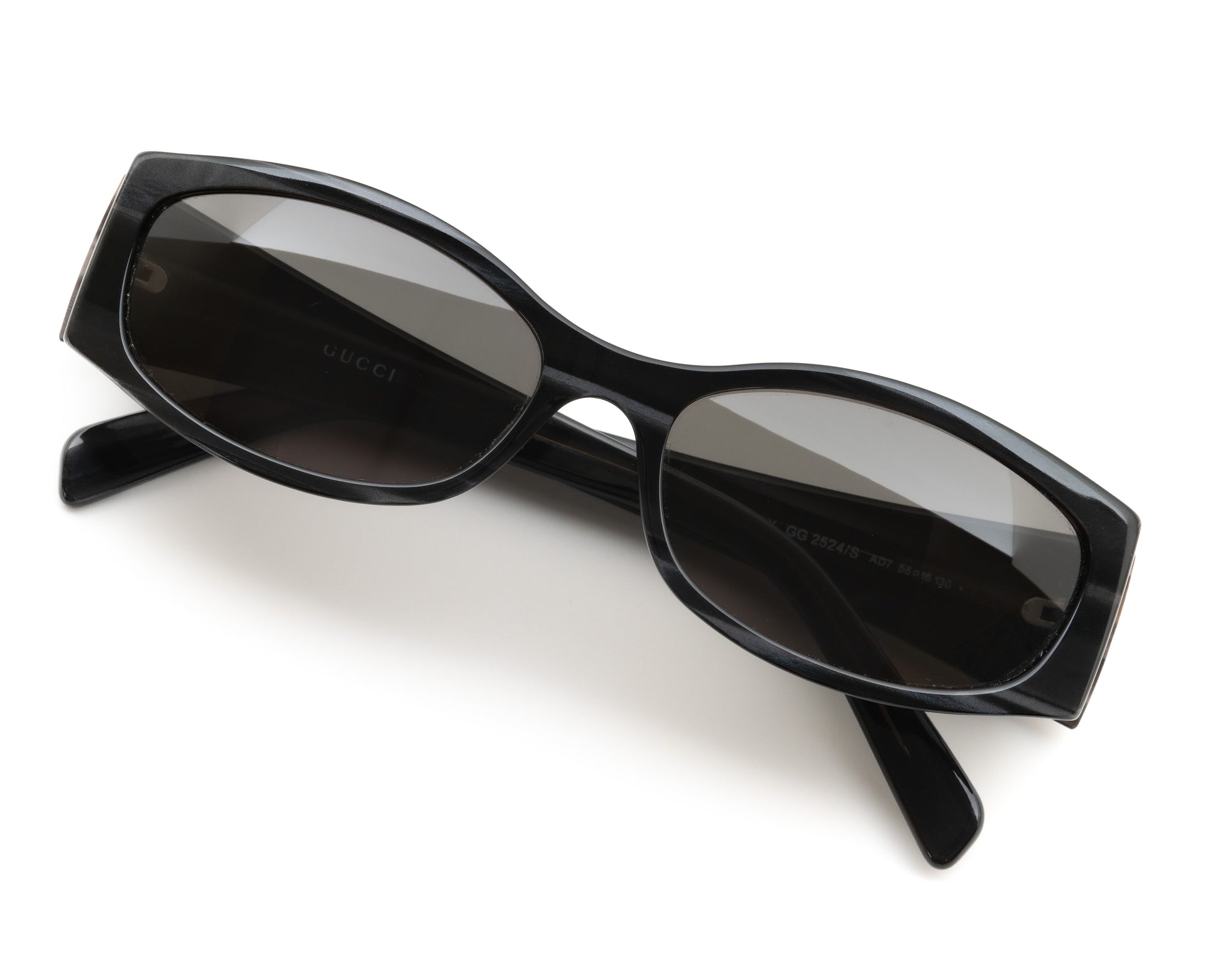 sunglasses gucci gg2594/s vintage italy oddframes y2k rare black grey 