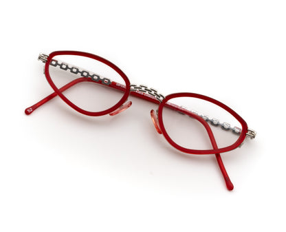 1008 christian roth optical affairs oddframes vintage red frames france handmade 90s