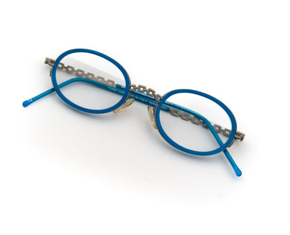 vintage sunglasses optical affairs christian roth blue small made in italy oddframes odd frames unique eyeglasses