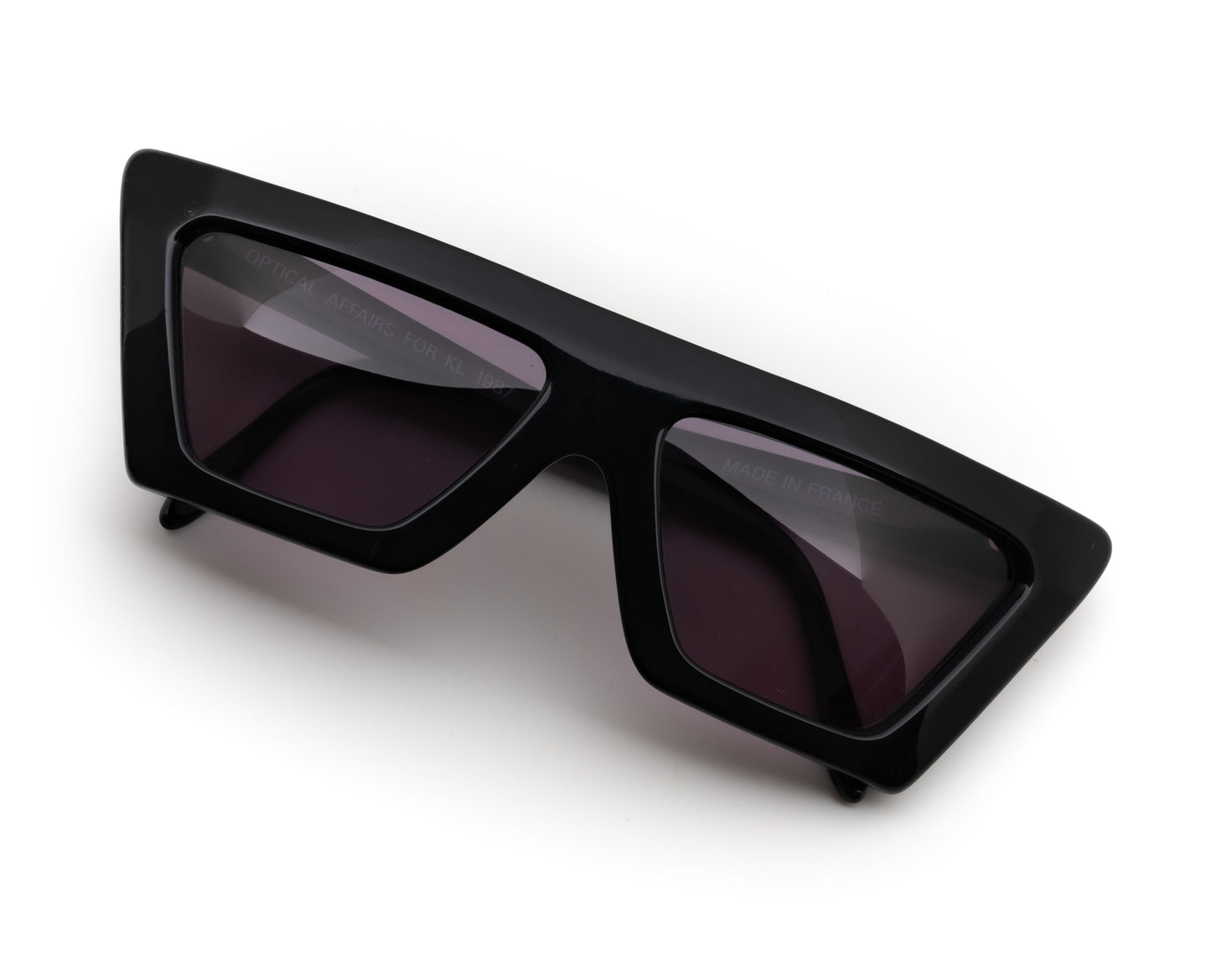 KL2 christian roth optical affairs oddframes vintage black frames Karl Lagerfeld france handmade 80's