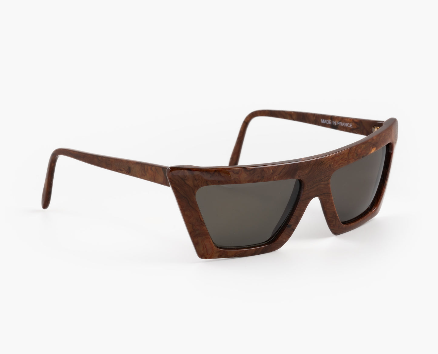 KL2 christian roth optical affairs oddframes vintage black frames Karl Lagerfeld france handmade 80's wood burl