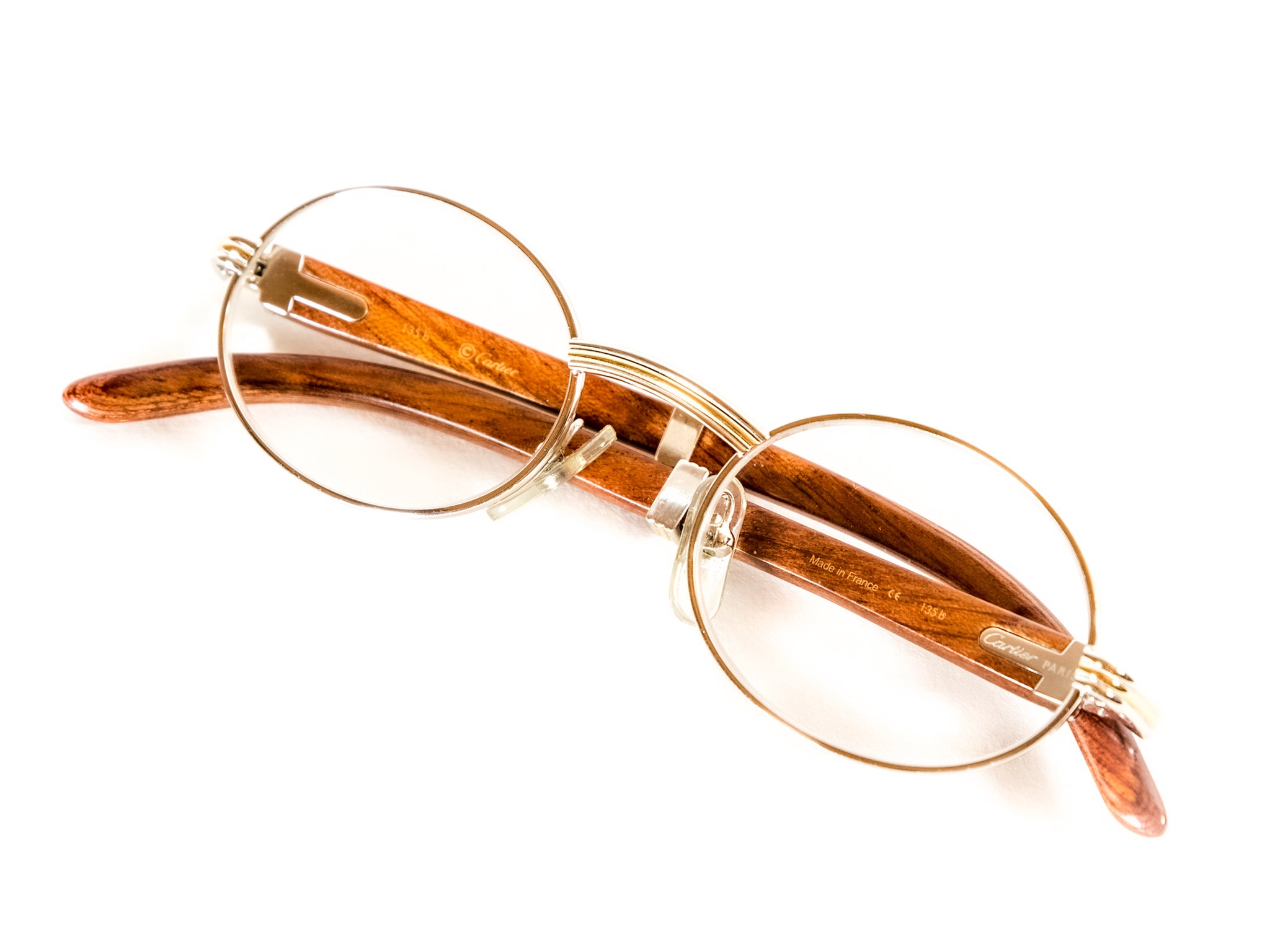 Authentic Cartier Sunglasses Giverny 51 20 130b Bubinga Wood Eyeglasses  Frames 2 | eBay