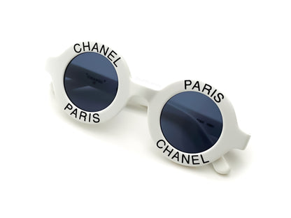 CHANEL white circle 01945