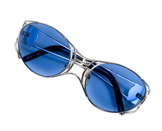 jpg jean paul gaultier vintage 1990s sunglasses unique oddframes blue steampunk rare 58-6101