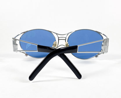 jpg jean paul gaultier vintage 1990s sunglasses unique oddframes blue steampunk rare 58-6101