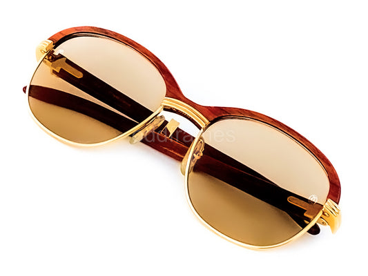 Cartier Malmaison wood bubinga sunglasses vintage giverny monceau bagatelle