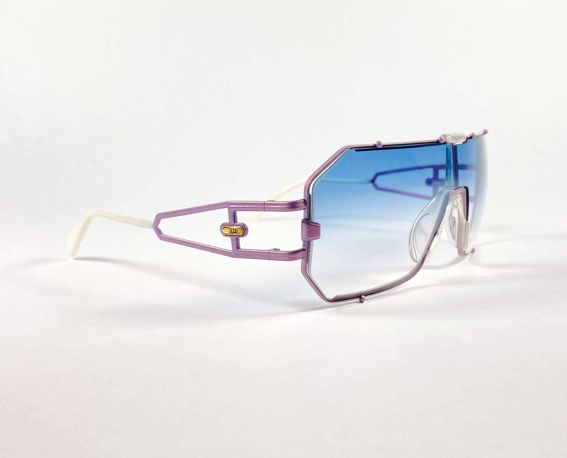 Cazal west germany vintage 1980s 904 col 338 rare hiphop unique oddframes blue purple rare