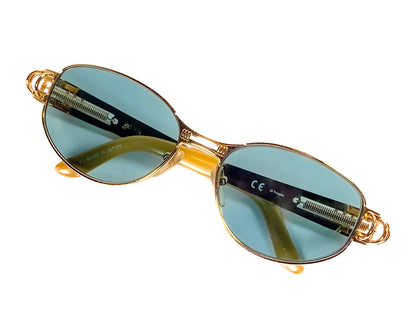 Jean paul gaultier jpg sunglasses vintage rare oddframes unique steampunk eyeglasses glasses 90s made in Japan gold