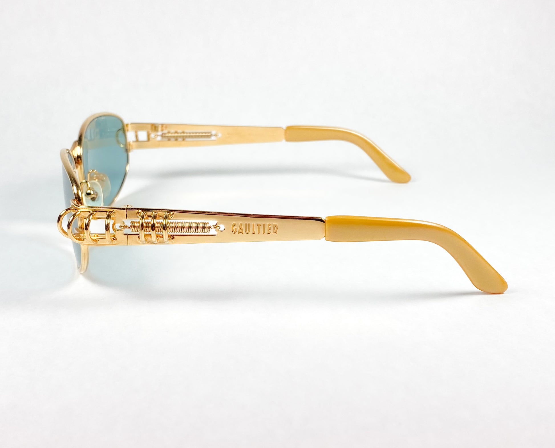 Jean paul gaultier jpg sunglasses vintage rare oddframes unique steampunk eyeglasses glasses 90s made in Japan gold