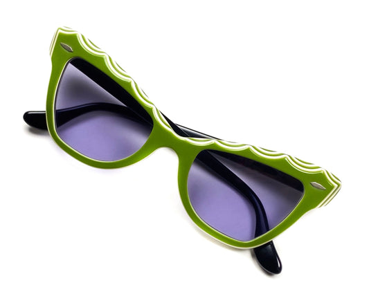 Ray ban bausche lomb bl zanzibar cat eye cateye rare vintage 1950's sunglasses glasses green purple oddframes unique