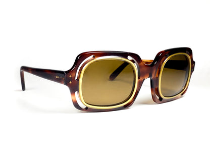 vintage sunglasses 1960's unique tortoise authentic 1970's made in france oddframes odd frames eyeglasses